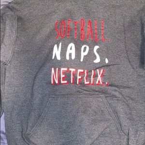 Softball Naps Netflix Sweatshirt